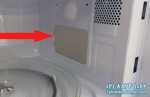 محل قرارگیری ورقه میکا در ماکروفر دلونگی